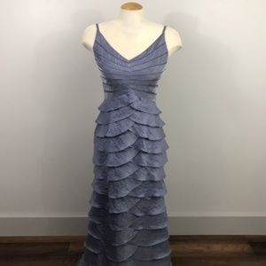 Adrianna Papell Blue Shimmer Formal Gown 10